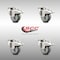 Service Caster 3 Inch 316SS Gray Polyurethane Swivel Top Plate Caster Set Total Lock Brake SCC SCC-SS316TTL20S314-PPUB-4 - alternate 5